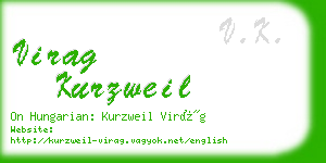 virag kurzweil business card